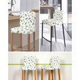 thumbnail image 5 of Green Olive Branches Bar Stool Covers Set of 6, Spring Pastoral Leaves Botanical Stretch Washable Bar Chair Covers with Backs, Removable Pub Counter Height Chair Cover for Kitchen Dining Room Cafe, 5 of 7