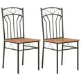 thumbnail image 1 of vidaXL Dining Chairs 2 pcs Brown MDF, 1 of 5