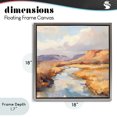 thumbnail image 4 of Stupell Industries Transitional Plateau River Evening Glow Gray Floating Frame Canvas Art, 18 x 18, by Petals Prints Design, 4 of 8
