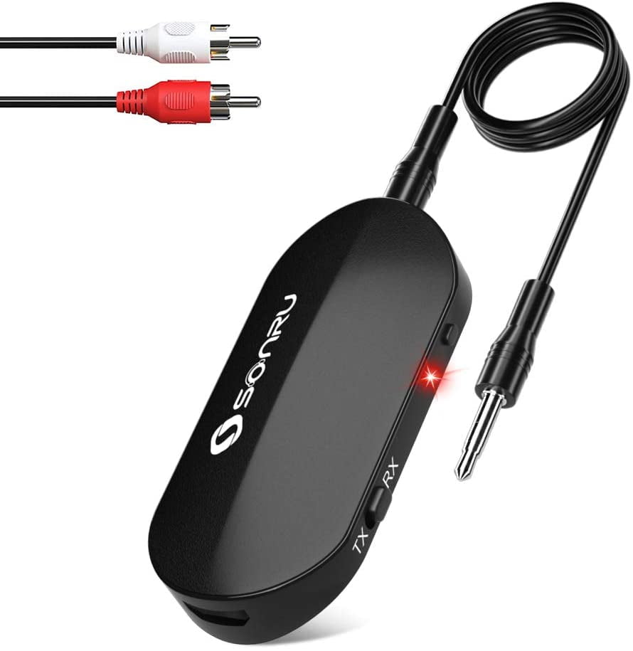 Bluetooth 5.0 Transmitter Receiver 2in1 Wireless 3.5mm Aux Low Latency
