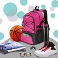thumbnail image 4 of WOLT Pink Basketball Backpack with Ball & Shoe Compartments - Basketball Bag for Gym & Travel 1 Pack, 4 of 7