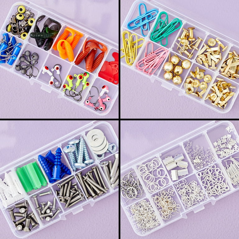  Small Plastic Boxes 10 Pack Clear Bead Storage Containers with  Lid for Beads, Jewelry Making Findings 4.5x3.4x1.1 inches : Arts, Crafts &  Sewing