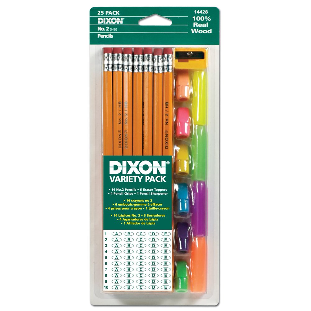 Dixon Ticonderoga Pencil Variety Pack, 14 Number 2 Soft Pencils, 6