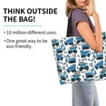 thumbnail image 2 of Fotbe Blue Excavator Bolsa Tote Estética de Lona con Estampado para Mujer - Bolsa Reutilizable de Hombro Casual para Vacaciones, Compras, Trabajo y Gimnasio, 2 of 8