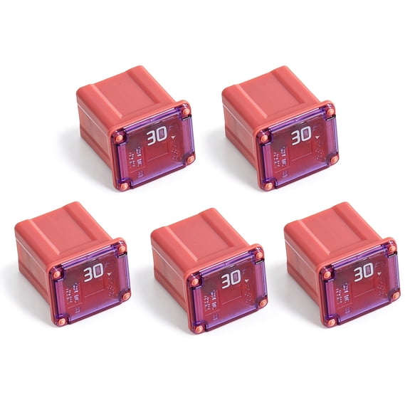 30A Low Profile JCASE Automotive FMX Fuses, Replacement Fuses for Cars, Trucks and SUVs, Pack of 5
