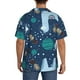 thumbnail image 3 of Balery Alpaca Astronaut in Space Camisa Casual de Manga Corta con Botones para Hombre, Texturizada, Estilo Cubano, para Playa, Verano-XX-Large, 3 of 5