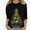 Yellow, variant on WAVSUF Girls Merry Christmas Tee Soft Comfort 3/4 Sleeve Crew Neck Fall Holiday Top 5