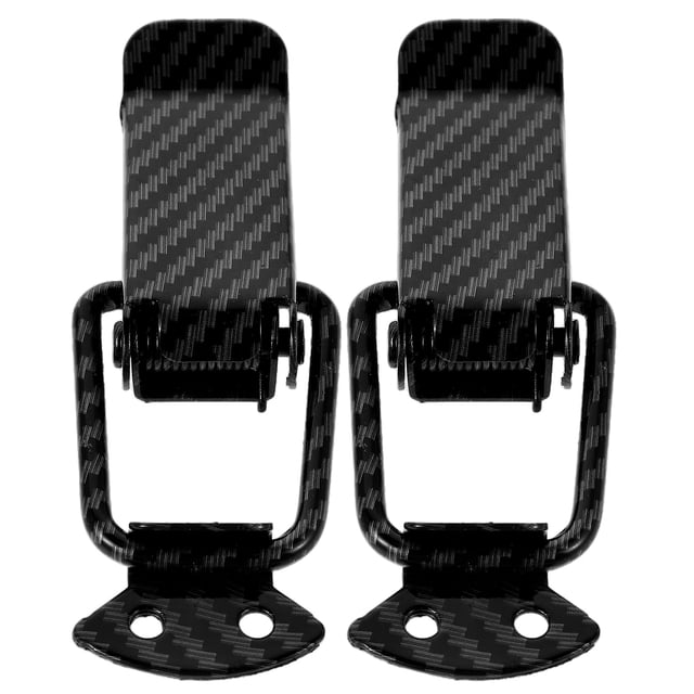 clips decorativos de fibra de carbono para parachoques de coche, piezas de reparación, accesorios universales para coche, color negro