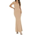 thumbnail image 1 of Lucakuins, vestido largo de cola de pez para mujer, vestido informal de fiesta de corte bajo de Color sólido para cóctel de playa, ropa de calle de verano Lucakuins moda, 1 of 7