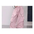 thumbnail image 5 of Kids Cargo Pants Fashion Jogger Pants for Girls Elastic Waist Pink Cargo with Pocket Girls Pants Size 10-11 Years, 5 of 8