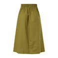 thumbnail image 5 of Jkety Long Skirts for Women Fall Stretchy Flowy Maxi Skirt Dressy Casual for Work, Soft Fold Over High Waisted Women'S Skirts Green,XL, 5 of 7