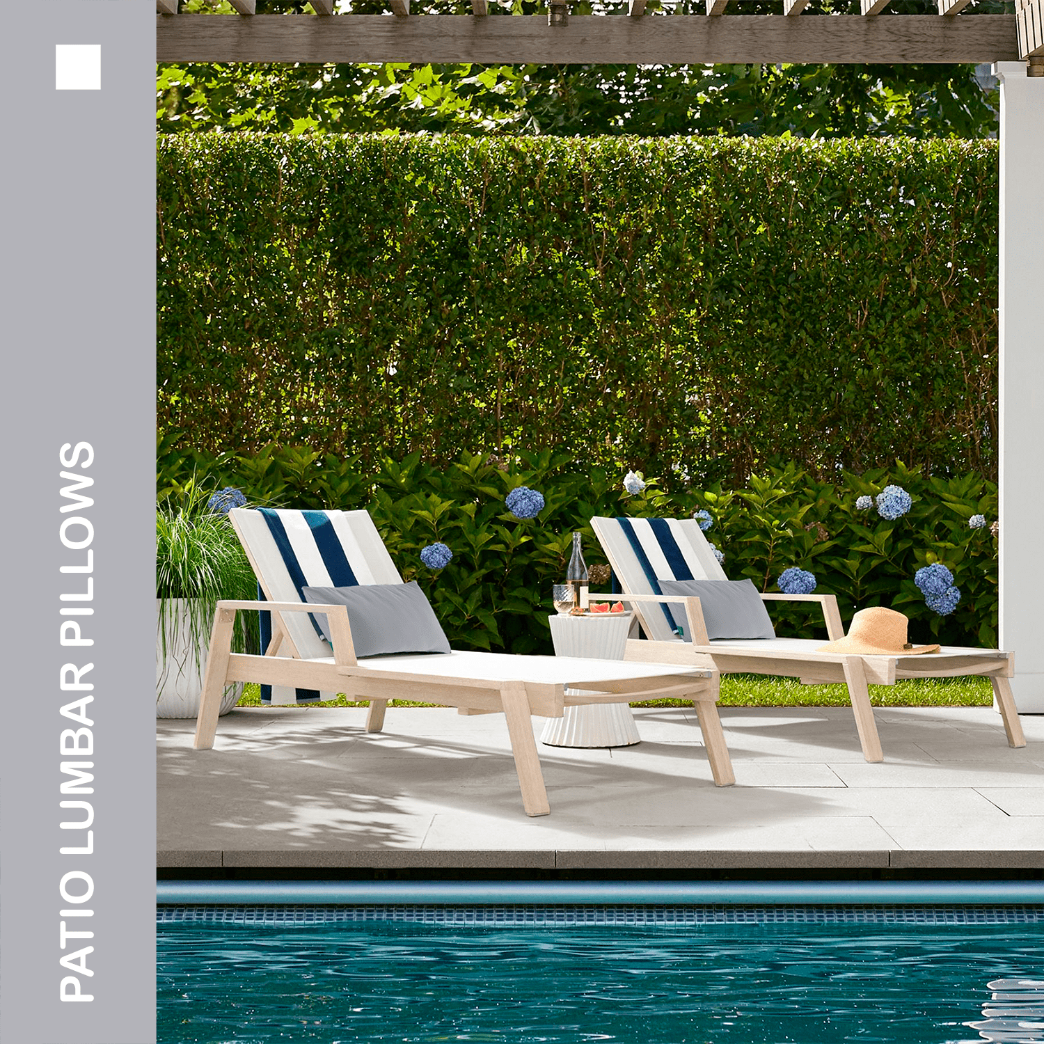 YOOZEKU Indoor Outdoor Lumbar Pillows,Waterproof Outdoor Pillows Set of 2 for Patio Furniture,12x20 Inch,Grey