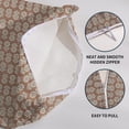 thumbnail image 6 of Floral Block Print Pillow Covers 18x18 Set of 2 Brown Cream Rustic Old Style Outdoor Decorative Throw Pillows Farmhouse Vintage Flower Pillowcases Decor for Home Sofa Couch Bed, 6 of 6
