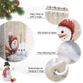 thumbnail image 2 of 54x78 Inch Shower Curtain Decorative Christmas Scarf Snowman Bathtub Bath Curtains Fabric Waterproof Bathroom Decor, Beige Winter Xmas Snowflake Small Stall Shower Curtain Set with 12 Hooks, 2 of 8