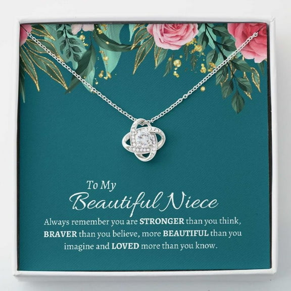 Love Knot Necklace, Gift Ideas for Niece, Niece Gift Ideas, Niece Gifts for Birthday Christmas Anniversary Graduation, Gifts for my Niece