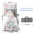 thumbnail image 5 of Kainsy Personalized Toddler Girls Nap Mat with Nap Blanket, Custom Name Toddler Nap Mats for Preschool Kindergarten, Custom Elephant Girls Sleeping Bag with Pillow Cover Thick Padded, 5 of 9