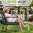 thumbnail image 6 of JORVIMAX Patio Conversation Set Outdoor Furniture Set Porch Bistro Set Rocking Chairs With Coffee Table Black, 6 of 7