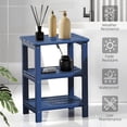 thumbnail image 5 of Hausfame Outdoor Shabby Chic Storage High Density Polyethylene End Table, Blue, 5 of 7