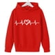 thumbnail image 4 of Sudadera con capucha y estampado de corazón de San Valentín, sudadera de manga larga para niños y niñas, chaqueta para niñas de talla mediana y grande., 4 of 7