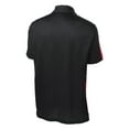 thumbnail image 6 of Mens PosiCharge Active Textured Colorblock Polyester Polo Black/ True Red 3X-Large, 6 of 8
