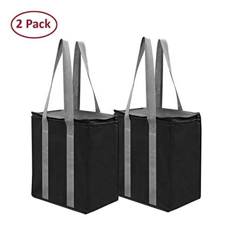 Insulated Reusable Grocery Bag Shopping Tote - Keeps Food HOT OR Cold Large Hot Cold Thermal Cooler Zipper Closure