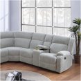 thumbnail image 4 of JERFIT 3-Piece Reclining Sectional Sofa with Cup Holders, Manual Motion Loveseat Set, Plush Corduroy Upholstery, Ash Grey, for Living Room, 4 of 7