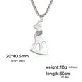 thumbnail image 4 of TEAMER Egyptian Goddess Cat Bastet Necklaces Men Women Ancient Egypt Animal Stainless Steel Gold Silver, 4 of 4