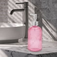 thumbnail image 6 of Unique Bargains 1 Pc Durable Vertical Stripes Soap Dispenser 13.53oz Pink Silver Tone, 6 of 6