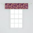 thumbnail image 2 of Abstract Boho Window Valance, Funky Vibes Simple Design Bicolored Jumble Stripes Pattern Modern, Curtain Valance for Kitchen Bedroom with Rod Pocket, 54" X 18", Dark Magenta Marigold, by Ambesonne, 2 of 2