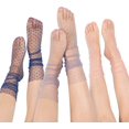 thumbnail image 3 of Dalrosia Women Girls Lace Socks Sheer Loose Socks Decorated Mesh Tulle Socks Transparent See Through Lace Slouch Socks, 3 of 6