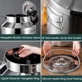 thumbnail image 3 of Stainless Steel Milk Can with Handle, Milk Bucket Tote Jug with Sealed Lid Transportable Milk Fermentation Barrel for Liquid Container Storage[Energy Class A], 3 of 6