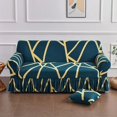thumbnail image 1 of Elastic Stretchable Sofa Cover with Skirt Washable Furniture Protector Printed Slipcovers with Elastic Bottom for Living Room, 1 of 7