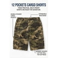 thumbnail image 2 of Boulder Creek By Kingsize Men's Big & Tall  12" Side-Elastic Stacked Cargo Pocket Shorts, 2 of 6