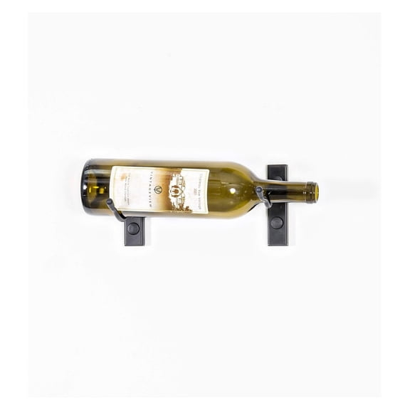 Exlonjet W Series Bottle Height Wall Mounted Metal Wine Rack (1 Bottle, Black)
