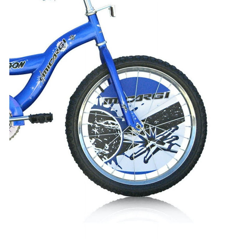 PlayWorld 20 In. BMX S Type Frame Bicycle Coaster Brake One Piece Crank Chrome Rims Black Tire Kid s Bike Blue Walmart
