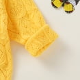 thumbnail image 6 of Younger Tree Baby Girl Cardigan Sweaters Long Sleeve Button Closure Knitted Cable Cardigan Coat for 6-9 Months, 6 of 10