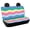 Pastel Wavy Stripes, variant on FUIALDOLG Tropical Leaf Rear Bench Seat Covers for SUV, 2 Piece Non-Slip Durable Back Seat Covers, Waterproof Dirt Proof Car Interior Decoration