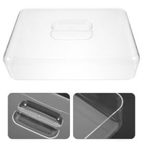 LOLIPPYY Clear Acrylic Food Dome Cover, Rectangular Display Case for Cake, Bread, Snacks, and Pastries