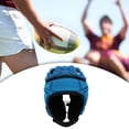 thumbnail image 2 of LOVIVER Chapeau de Protection pour Tête de Rugby Enfant Anti-collision Éponge Bleu, 2 of 8