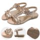 thumbnail image 5 of Sandalias Mujer Cristal Brillante Casuales para Flores Con Diamantes Imitación Planas Cómodas Antideslizantes La Playa Verano, 5 of 9