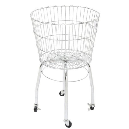 Dump Bin Round Chrome Wire - 20"Dia X 32 1/2"H