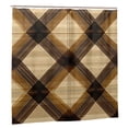 thumbnail image 3 of Bathroom Partition Shower Curtain 72x72in Bathroom Special Waterproof Mildew Resistant High Temperature With 12 Iron Hooks Plaid Fall Camo Brown_2, 3 of 7