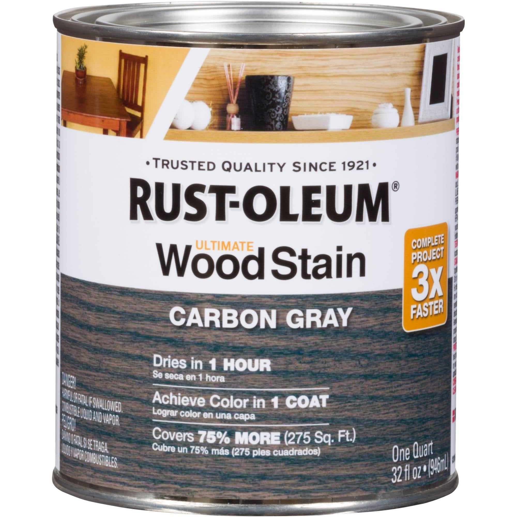 Carbon Gray Rust-Oleum Ultimate Wood Stain, Quart ...