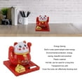 thumbnail image 3 of Solar Powered Lucky Cat Bright Colors Energy Saving Waving Cat For Home Desktop Ornament With Transparent Box, 3 of 8