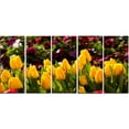 thumbnail image 2 of Beautiful Yellow Tulips Garden - Large Flower Canvas Art Print, 2 of 3
