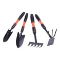 thumbnail image 4 of S SERENABLE 4Pcs Garden Tool Set Rake 2 in 1 Hoe and Cultivator for Planting Cultivating Style B, 4 of 9