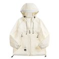 thumbnail image 3 of Sentmoon Vestes Légères pour Femmes UPF 50+ Chandail de Golf Rafraîchissant pour Femmes Couleur Unie Manches Longues à Capuche Doux Coupe Régulière Chandails Rafraîchissants pour Femmes pour le Golf et l'Entraînement Athlétique Beige m, 3 of 9