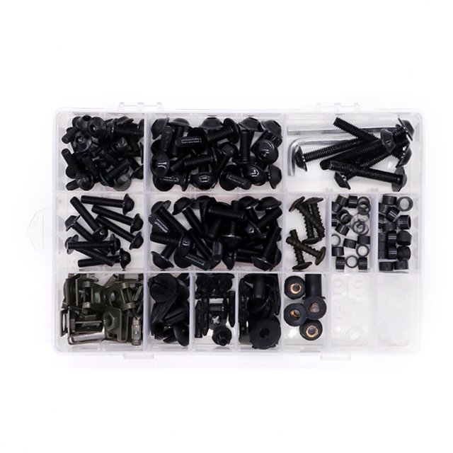 Speravity Juego de pernos de coche, tornillos, arandelas, tuercas, modificación automotriz, reparación, accesorios de repuesto, reemplazo para CBR650R Accesorios para motos Negro Speravity VI018517-06