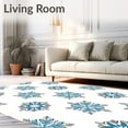 thumbnail image 2 of ODIKA 5'x7' Machine Washable Non-Slip Area Rug, Nordic Frosted Snowflake Motif Winter Holiday High Traffic Rug, White, 629468, 2 of 7
