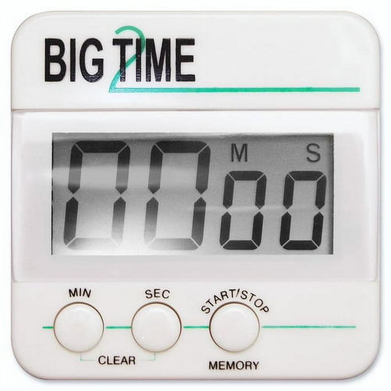 Ashley Big Time Digital Timer - Desktop - For Sports - White, Black Ashley Big Time Digital Timer - Desktop - For Sports - White, Black